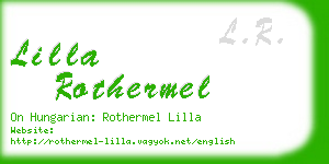 lilla rothermel business card